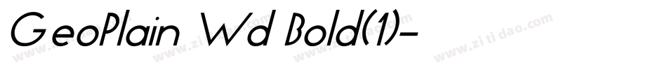 GeoPlain Wd Bold(1)字体转换